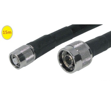 Cable RF de baja atenuación N-M / R-TNC (15m)